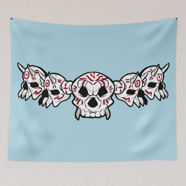 Item preview, Row of Skulls Jolly Roger (Light Blue) designed and sold by MurpheusTech.