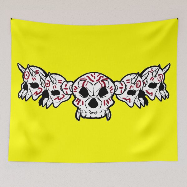 Item preview, Row of Skulls Jolly Roger (Yellow) designed and sold by MurpheusTech.