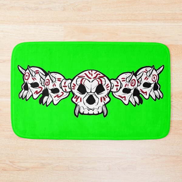 Item preview, Row of Skulls Jolly Roger (Lime) designed and sold by MurpheusTech.