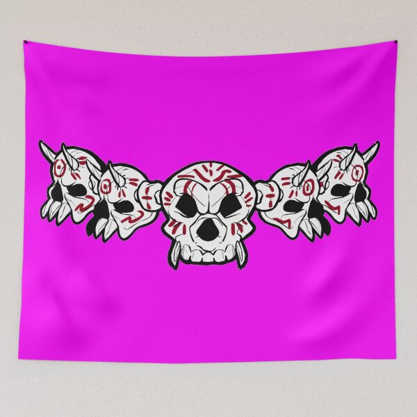 Item preview, Row of Skulls Jolly Roger (Magenta) designed and sold by MurpheusTech.