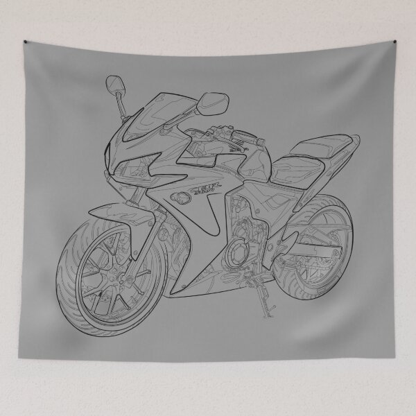 Item preview, Honda CBR 500 Wireframe designed and sold by Bestagon.