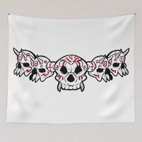 Item preview, Row of Skulls Jolly Roger (White) designed and sold by MurpheusTech.