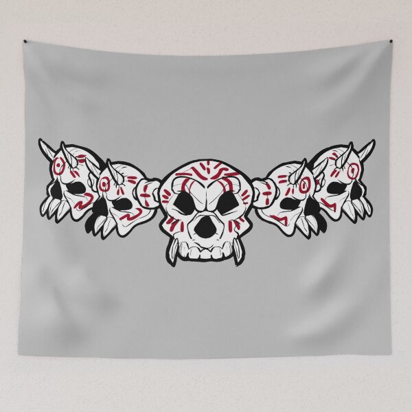 Item preview, Row of Skulls Jolly Roger (Silver) designed and sold by MurpheusTech.