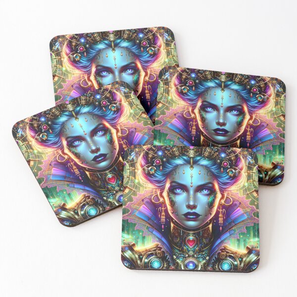 Item preview, Cyber Steampunk Oil Slick Queen designed and sold by Paradocksick.