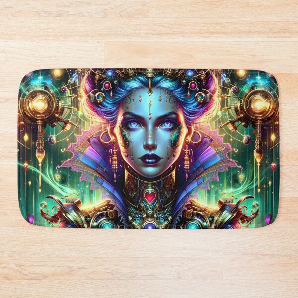 Item preview, Cyber Steampunk Oil Slick Queen designed and sold by Paradocksick.