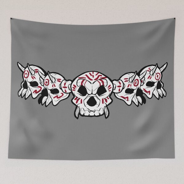 Item preview, Row of Skulls Jolly Roger (Grey) designed and sold by MurpheusTech.