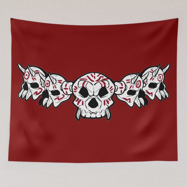Item preview, Row of Skulls Jolly Roger (Maroon) designed and sold by MurpheusTech.