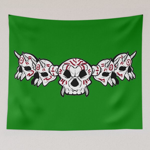 Item preview, Row of Skulls Jolly Roger (Green) designed and sold by MurpheusTech.