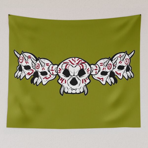 Item preview, Row of Skulls Jolly Roger (Olive) designed and sold by MurpheusTech.