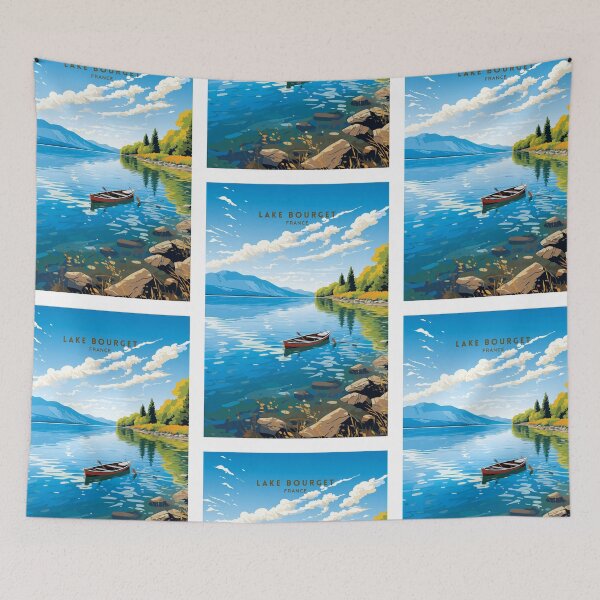 Item preview, Lake Bourget France Alpine Splendor designed and sold by NeuralVibe.