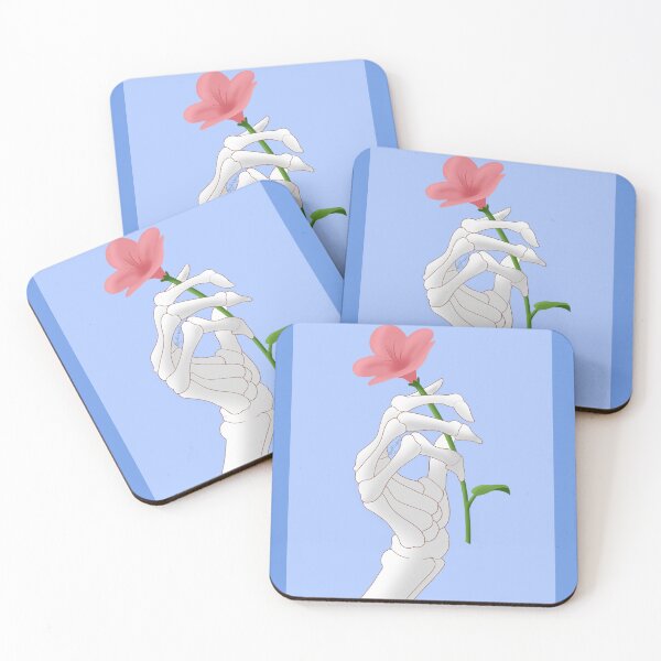 Item preview, Skeleton hand holding an flower designed and sold by Yukispencil.