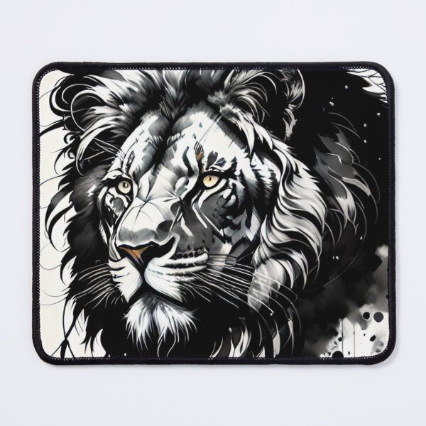 Item preview, lion, ink, drawing, art designed and sold by DonnaBlankaArt.