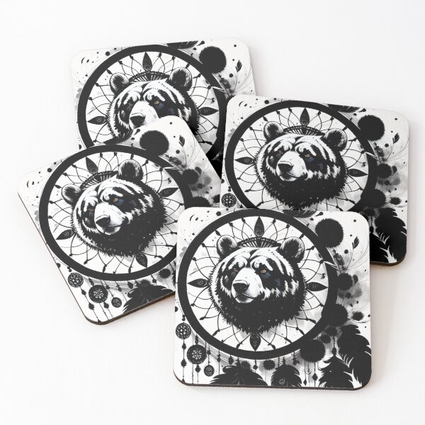 Item preview, bear, ink, drawing, art designed and sold by DonnaBlankaArt.