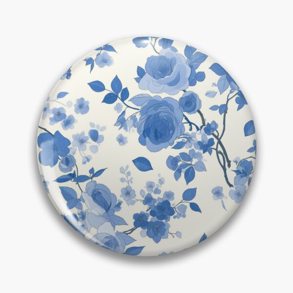 Item preview, Blue Chinoiserie Flowers | Seamless designed and sold by Unrooted.
