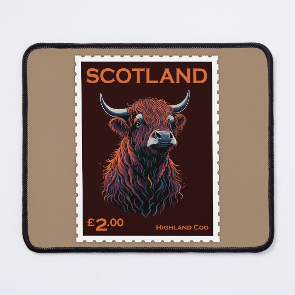 Item preview, Scotland Highland Coo Stamp designed and sold by Sfumata Illustration.