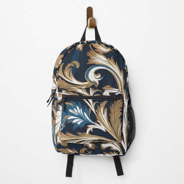 Item preview, Navy Blue Acanthus Leaf Inspired By William Morris designed and sold by Tamas Das.