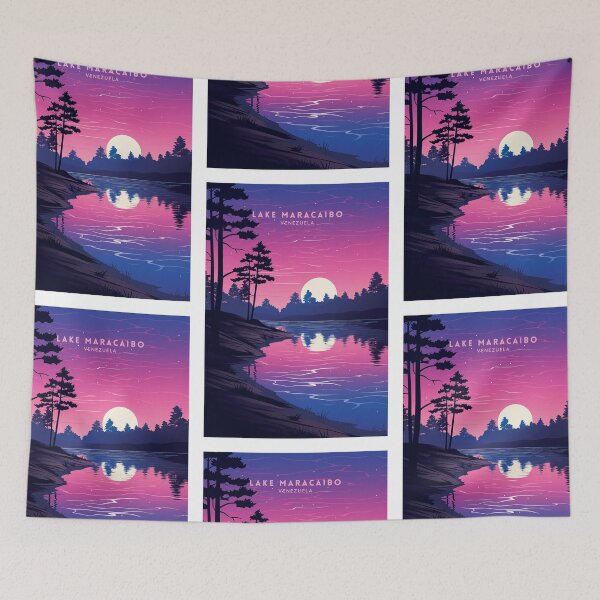 Item preview, Lake Maracaibo Sunset Serenity designed and sold by NeuralVibe.
