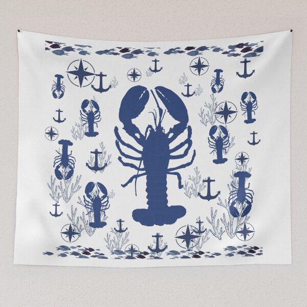 Item preview, Blue Lobster Print  designed and sold by SeaStarAlex.