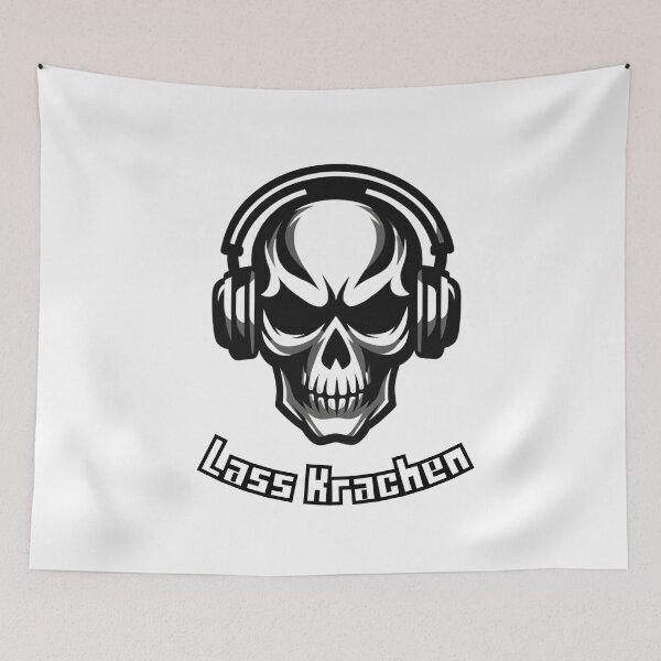 Item preview, Skull with headphones - Let's rock designed and sold by danny-Dsign.