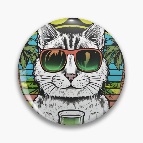 Artikelvorschau, Ein lebendiges und unterhaltsames T-Shirt-Design mit einer charismatischen, süßen, coolen Katze, die eine Sonnenbrille trägt und gemütlich eine Bierflasche hält entworfen und verkauft von Painter1Joyx.