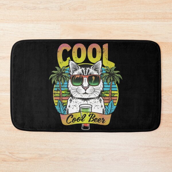 Item preview, A vibrant and entertaining t-shirt design featuring a charismatic cute cool cat, sporting sunglasses and leisurely a beer bottle designed and sold by Painter1Joyx.