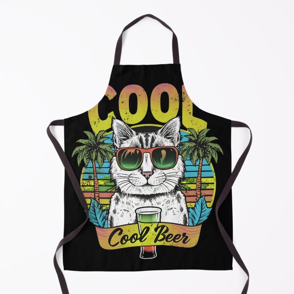Artikelvorschau, Ein lebendiges und unterhaltsames T-Shirt-Design mit einer charismatischen, süßen, coolen Katze, die eine Sonnenbrille trägt und gemütlich eine Bierflasche hält entworfen und verkauft von Painter1Joyx.