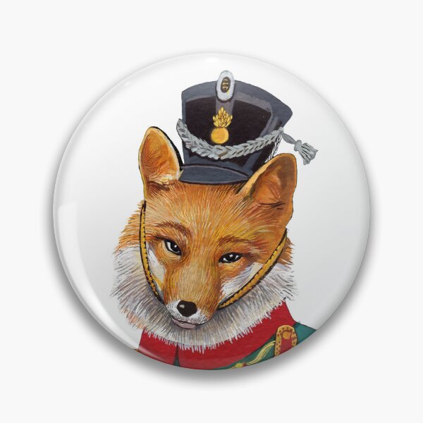 Artikelvorschau, Fuchs in Soldatenuniform entworfen und verkauft von Ekaterina Khozatskaya.