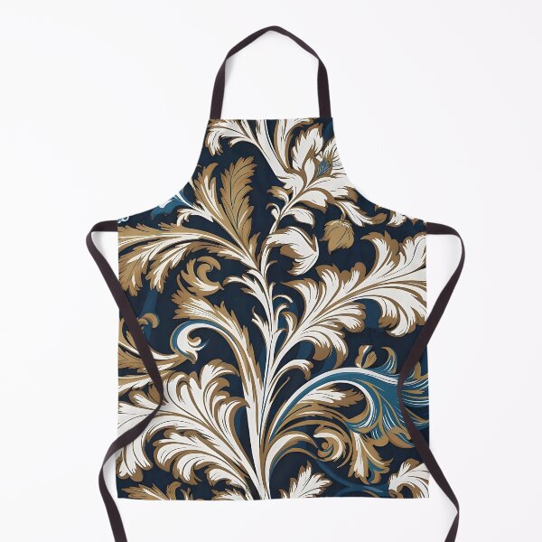 Item preview, Navy Blue Acanthus Leaf Inspired By William Morris designed and sold by Tamas Das.
