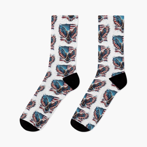 Item preview, USA Patriotic bald eagle flag designed and sold by PapayaGen.