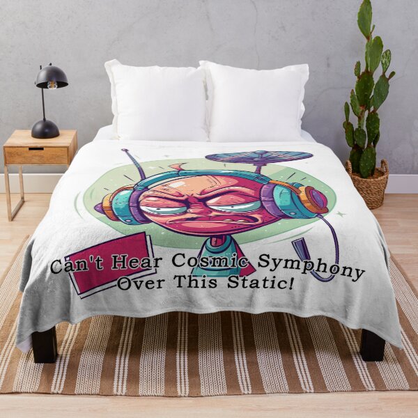 Item preview, Grumpy Alien with Headphones and Satellite Dish designed and sold by kjon88.