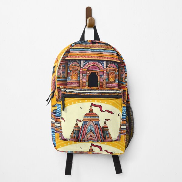 Item preview, Grand indian temple scenery in traditional Indian painting style designed and sold by REDCLASH2002.