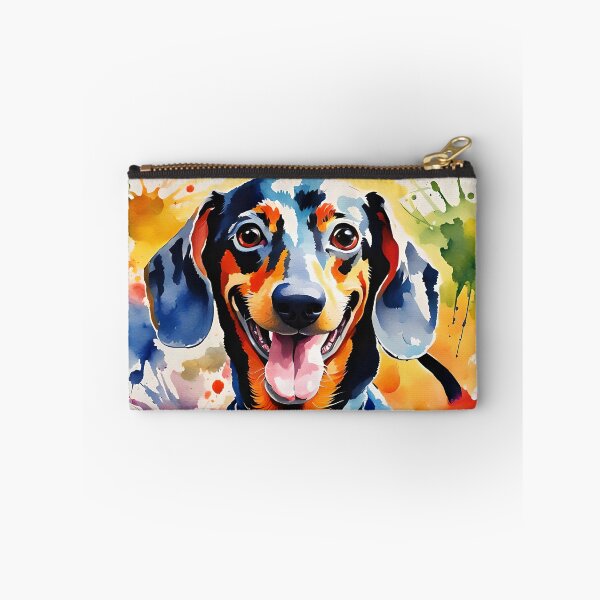 Item preview, Happy little Dachshund - Colourful watercolour style Dog Portraits designed and sold by Country-Artist.