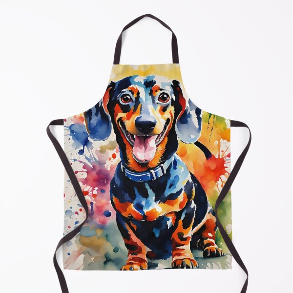Item preview, Happy little Dachshund - Colourful watercolour style Dog Portraits designed and sold by Country-Artist.
