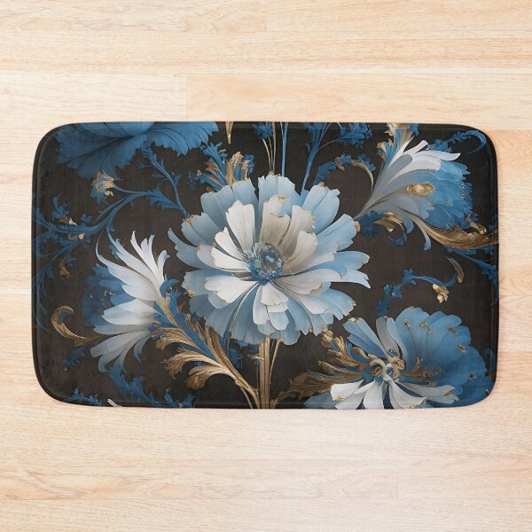 Item preview, Navy Blue & Gold Floral Inspired By William Morris designed and sold by Tamas Das.