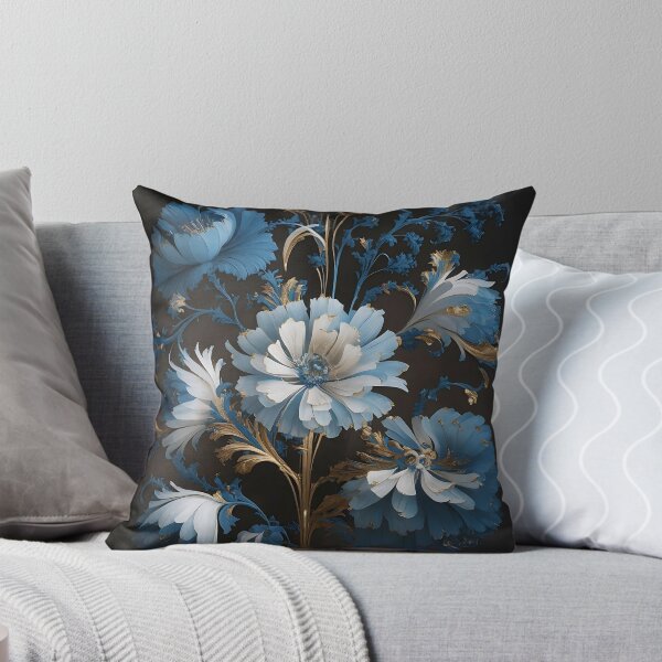 Item preview, Navy Blue & Gold Floral Inspired By William Morris designed and sold by Tamas Das.