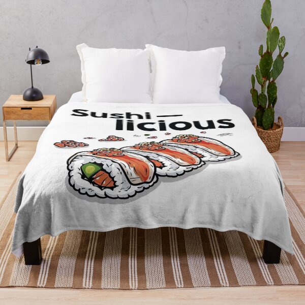 Item preview, Tasty Sushi Rolls with Creative 'Sushi-licious' Text designed and sold by kjon88.