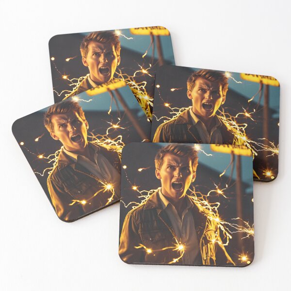 Item preview, Electricity kills scared guy with sparkles designed and sold by icemanphotos.