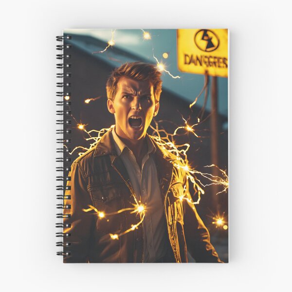 Item preview, Electricity kills scared guy with sparkles designed and sold by icemanphotos.