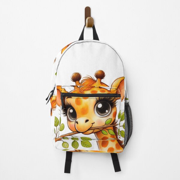 Item preview, Adorable Cartoon Giraffe with Leaf - Cute Animal Illustration designed and sold by Simplystik.
