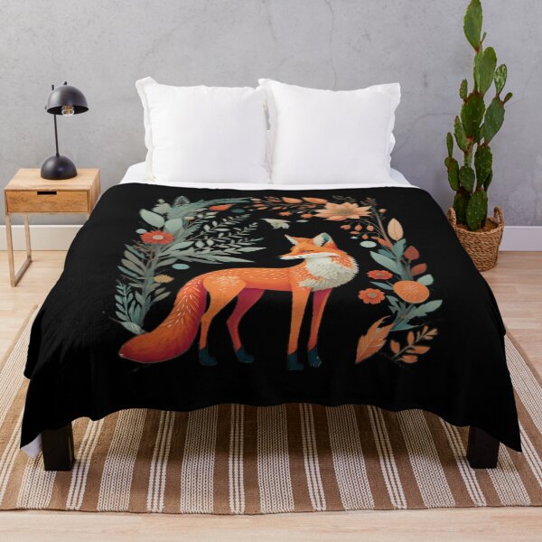Artikelvorschau, Cottagecore Blumenfuchs entworfen und verkauft von FridayArtStudio.