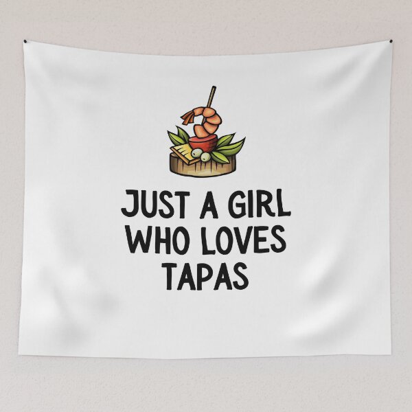Item preview, Tapas T-Shirt, Just a girl who loves tapas,  Distressed Spanish Food Shirt, Tapas Gift  designed and sold by SlocifieShop.