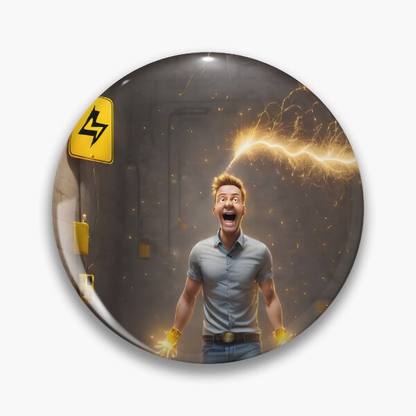 Item preview, Funny guy sticker, electricity kills designed and sold by icemanphotos.