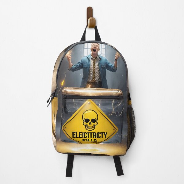 Item preview, Funny guy sticker, electricity kills designed and sold by icemanphotos.