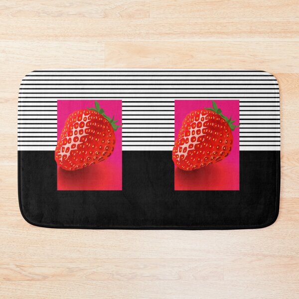 Item preview, Strawberry sweet baby vegan stipe with black background designed and sold by SueKnox.