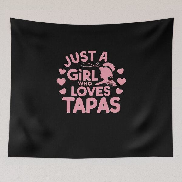 Item preview, Just a girl who loves tapas, Tapas T-Shirt, Distressed Spanish Food Shirt, Tapas Gift  designed and sold by SlocifieShop.