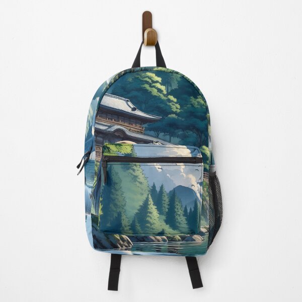 Item preview, Anime/Manga art, forest landscape with horses at waterfall designed and sold by Salimgor Hangaround Music.