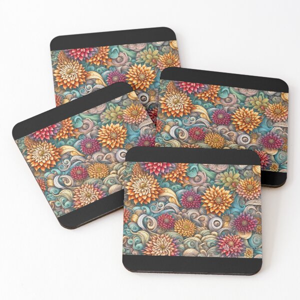 Item preview, Multicolored Dahlias designed and sold by wolfepawArt.