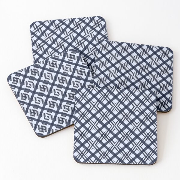 Item preview, Modern Tones Blue Black Plaid and Pastel Blue White Background designed and sold by Kpss2564.