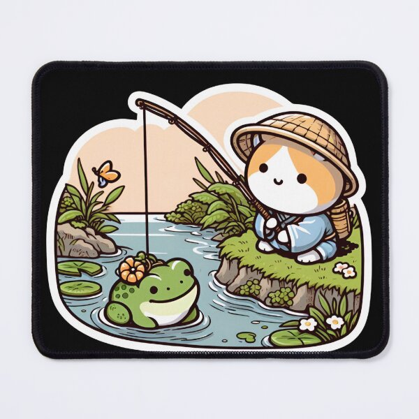Item preview, Frog and Fishing designed and sold by CatherineLievre.