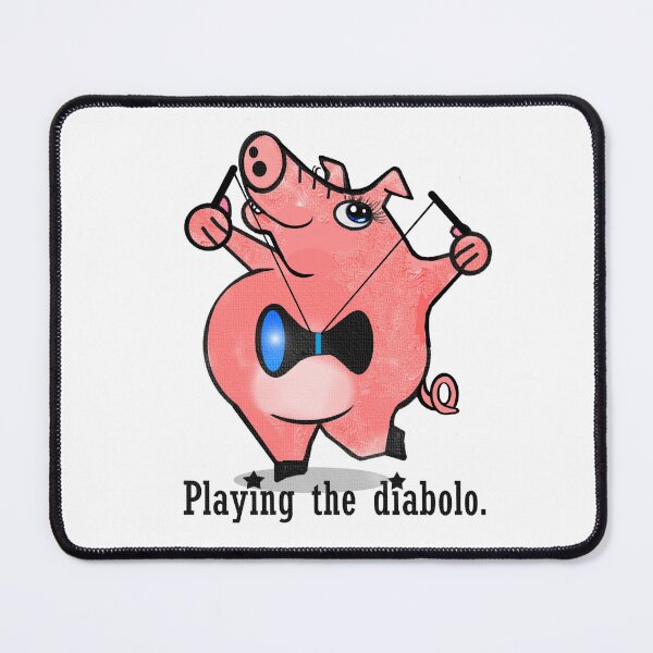 Item preview, Cute pig playing the diabolo designed and sold by Shirley cute art .